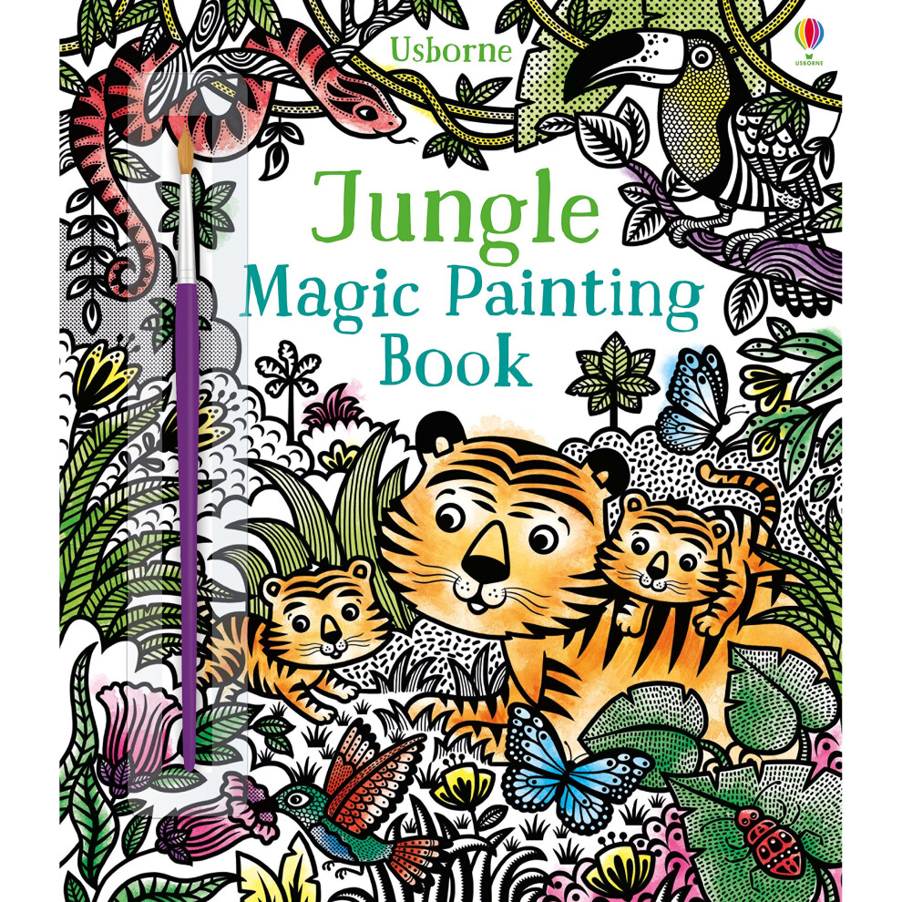Usborne-Publishing-Ltd Black/White Jungle Magic Painting Book