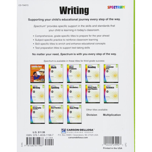 Spectrum Writing, Grade 3 1