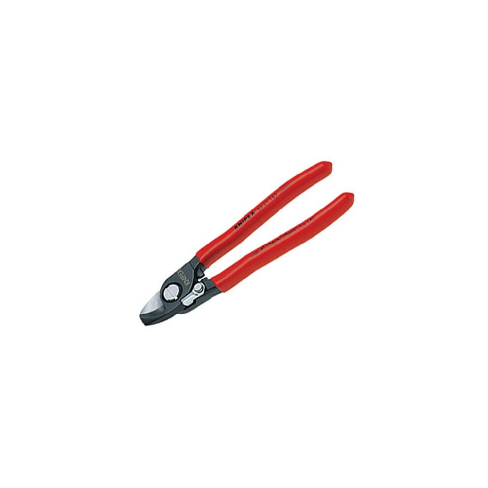 Knipex 95 21 165 SB Cable Shears with Return Spring PVC Grip 160mm (6.1/4in)