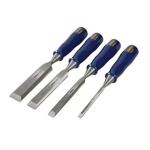 Irwin Marples TM444/S4 Bevel Edge Chisel Blue Chip Handle Set 4