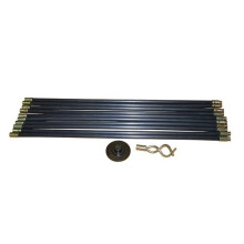 Faithfull FAIDRSET12 Universal Drain Clean Set (10 x Rods, Plunger & Worm)