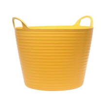 Faithfull FAIFLEX42Y Heavy-Duty Polyethylene Flex Tub 42 Litres Yellow