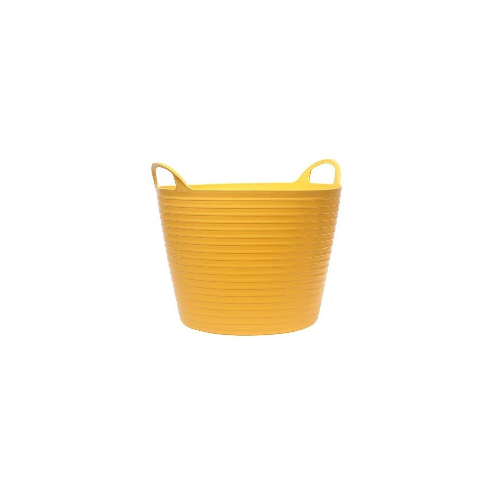 Faithfull FAIFLEX28Y Heavy-Duty Polyethylene Flex Tub 28 Litres Yellow