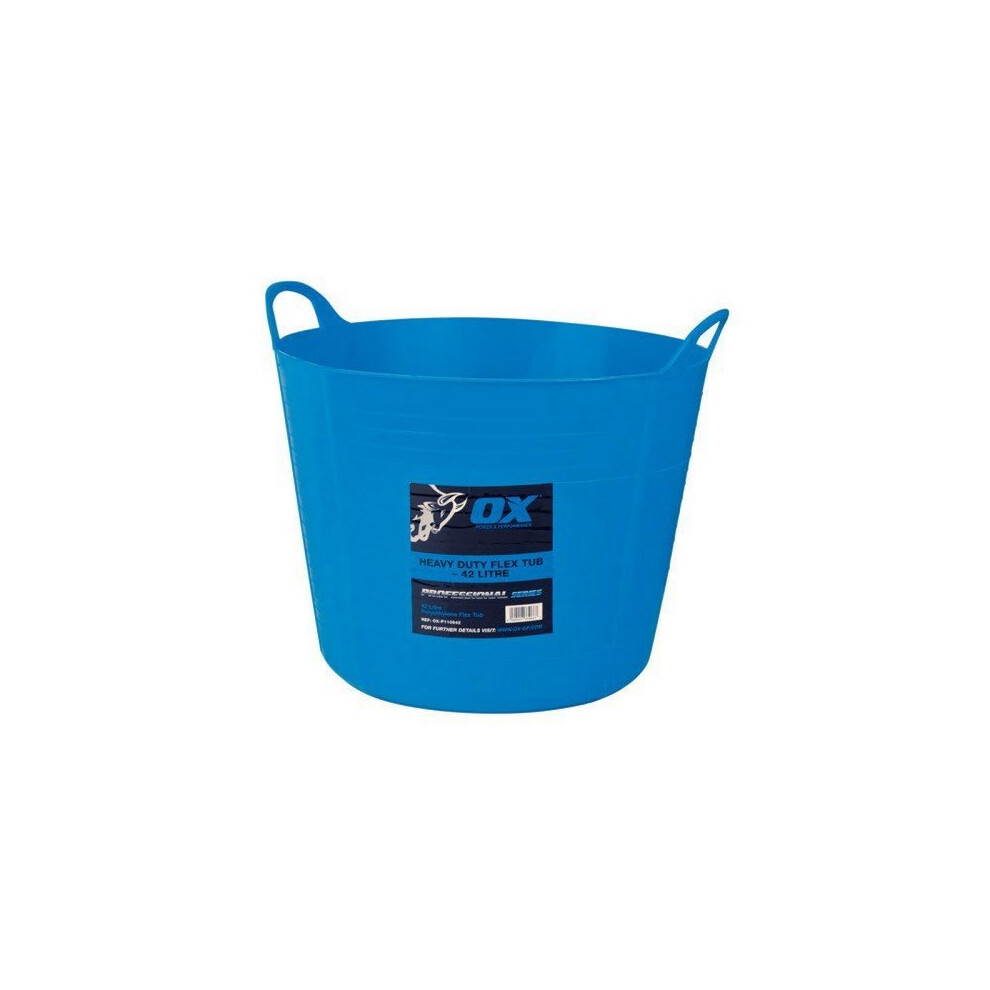 OX P110673 Pro Heavy Duty 73 Litre Flexi Tub Blue