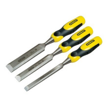 Stanley 2-16-883 Dynagrip Bevel Edge Chisel with Strike Cap Set of 3: 12, 18 & 25mm