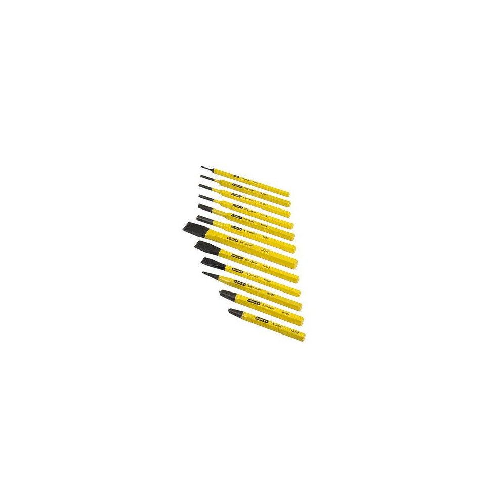 Stanley 4-18-299 Punch and Cold Chisel Set of 12