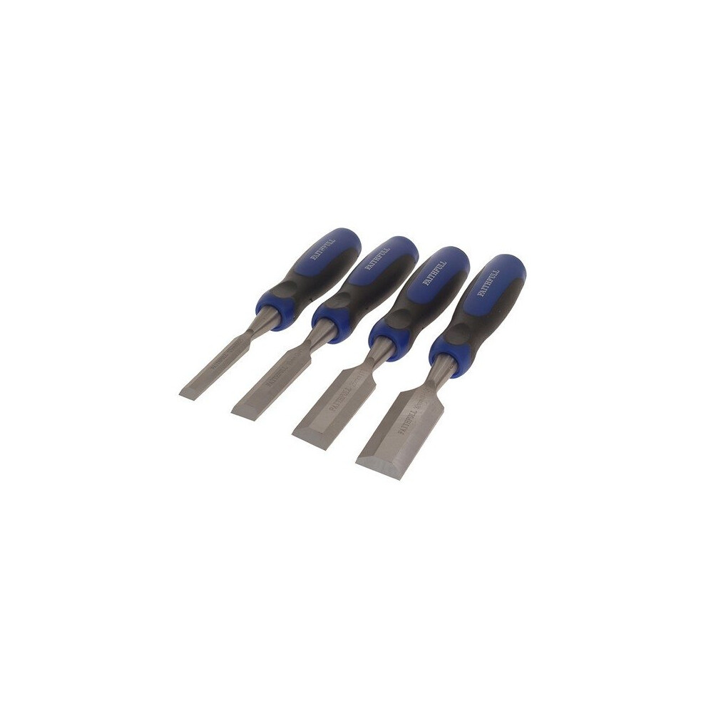 Faithfull FAIWCBUTTS4 Bevel Edge Butt Chisel Set of 4: 12,18,25 & 32mm