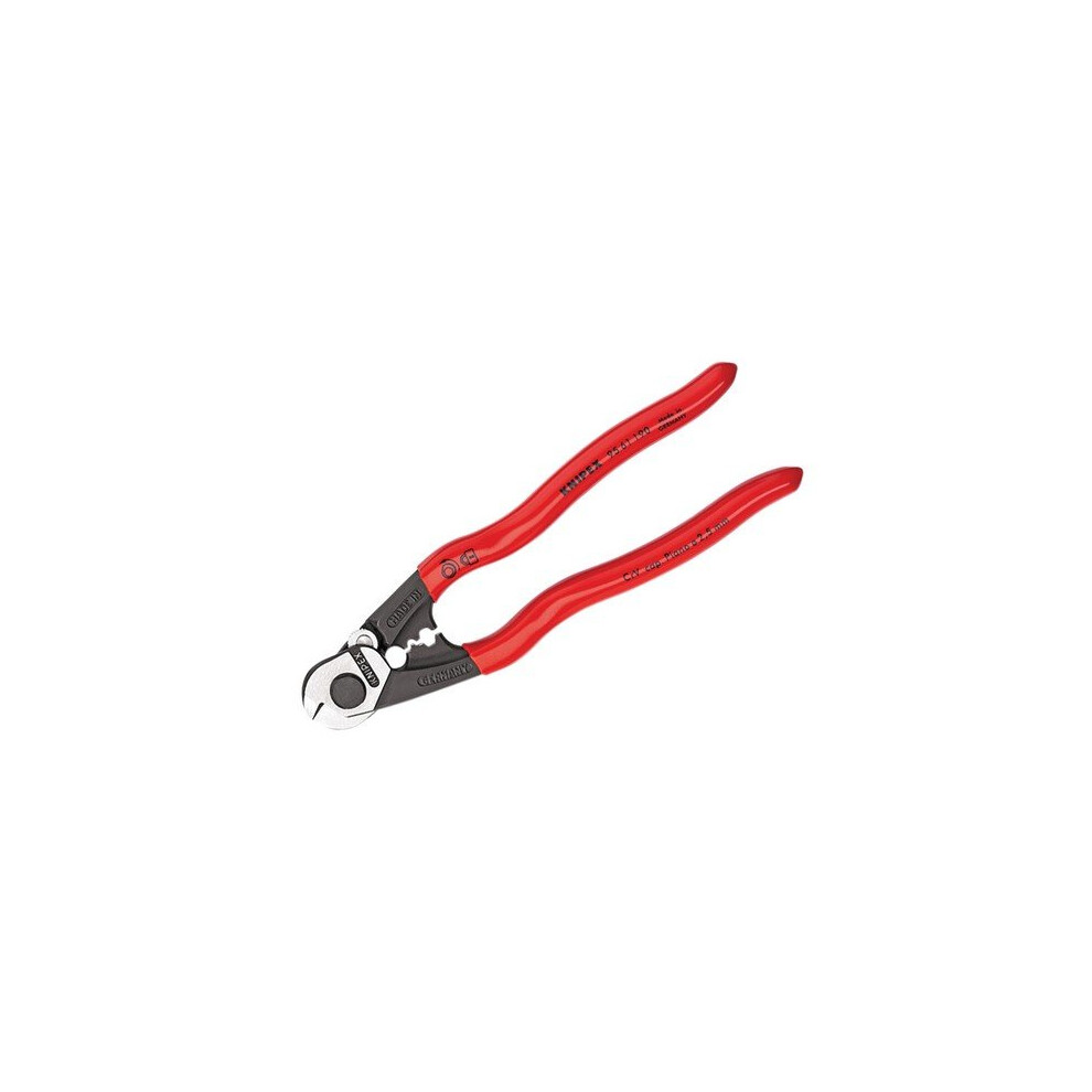 Knipex 95 61 190 SB Wire Rope/Bowden Cable Cutter PVC Grip 190mm (7.1/2in)