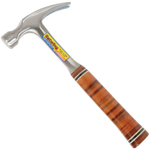 Estwing Estwing E20S 20oz Straight Claw Hammer Leather Grip Length 348mm