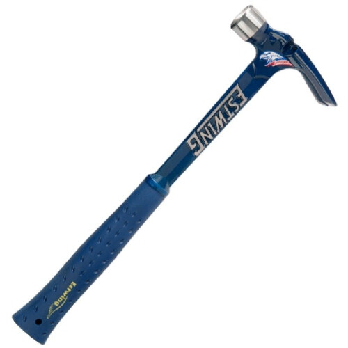 Estwing Estwing E619SM 19oz Ultra Series Straight Claw Framing Hammer Milled Face Blue Shock Reduction Grip Length 400mm