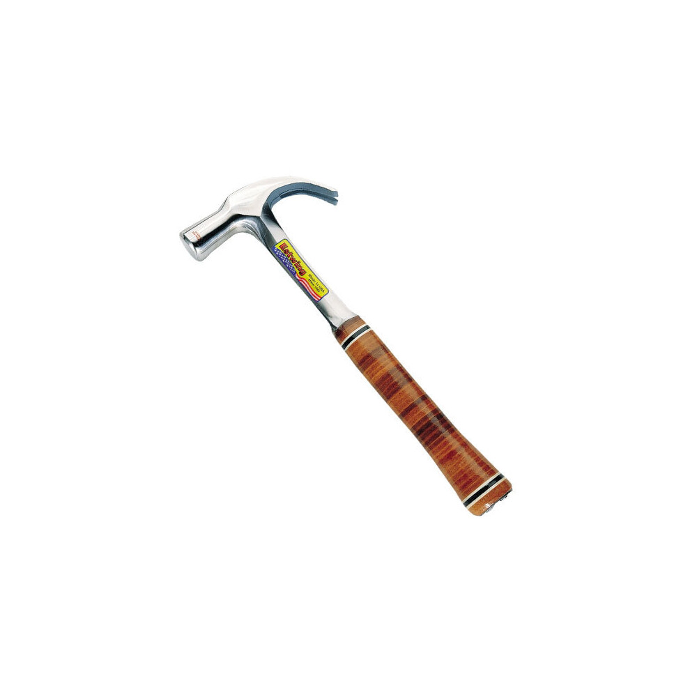 Estwing E24C 24oz Curved Claw Hammer Leather Grip Length 343mm