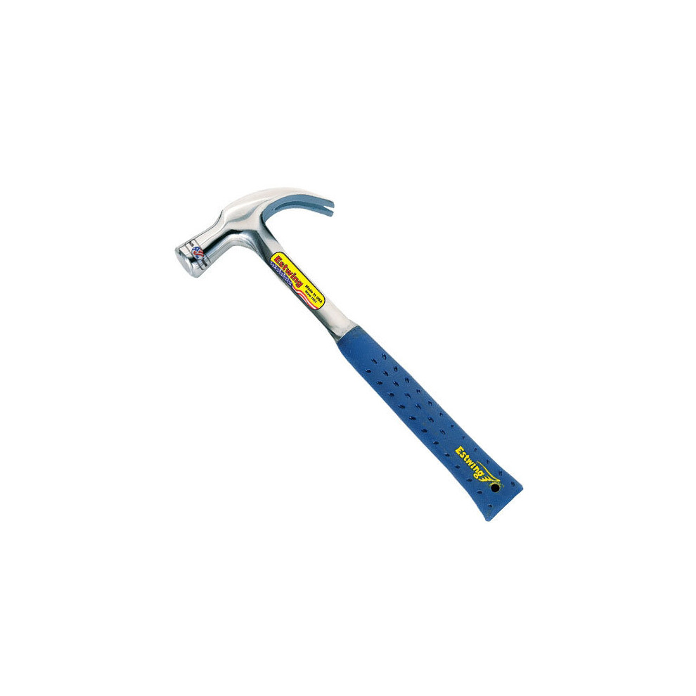 Estwing E328C 24oz Curved Claw Hammer Blue Shock Reduction Grip Length 343mm