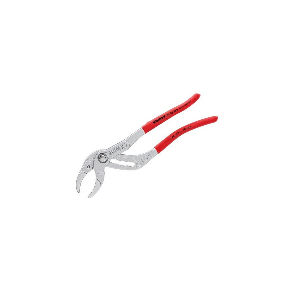 Knipex 81 03 250 SB Plastic Pipe Grip Pliers Chrome 250mm - 80mm Capacity