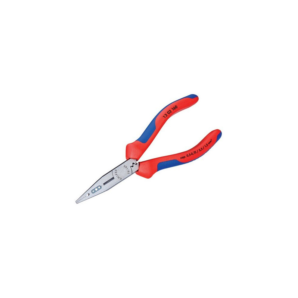 Knipex 13 02 160 SB 4 in 1 Electricians Pliers Multi-Component Grip 160mm (6.1/4in)