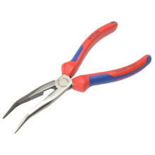 Knipex 26 22 200 SB Bent Snipe Nose Side Cutting Pliers Multi-Component Grip 200mm (8in)