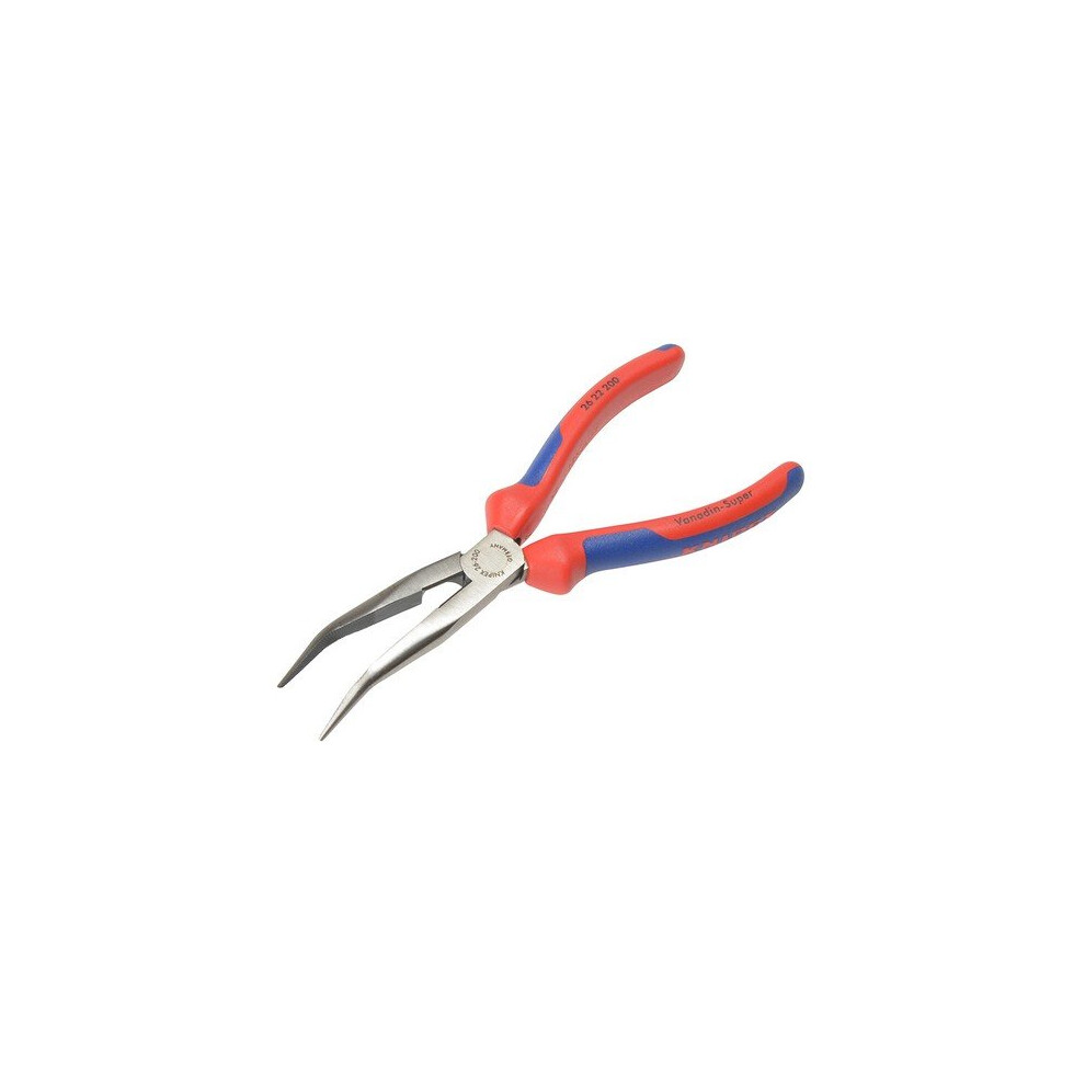 Knipex 26 22 200 SB Bent Snipe Nose Side Cutting Pliers Multi-Component Grip 200mm (8in)