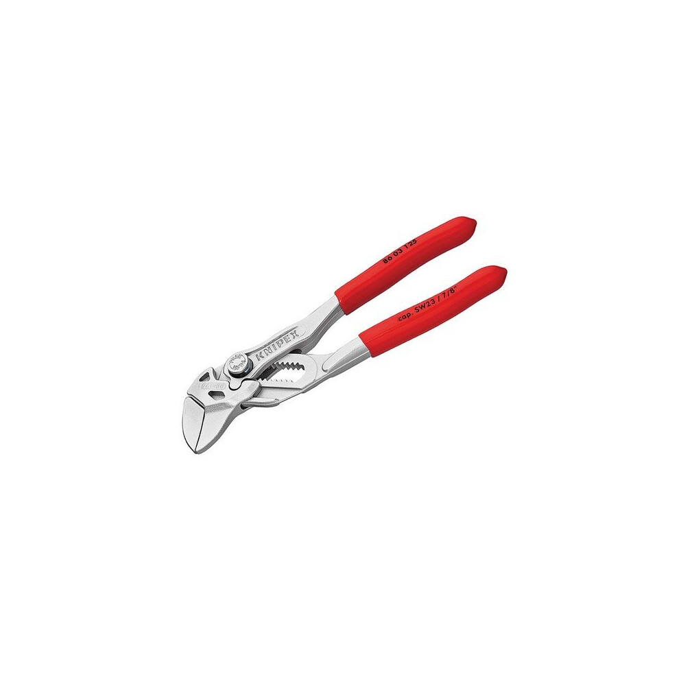 Knipex 86 03 125 SB Mini Plier Wrench PVC Grips 125mm - 23mm Capacity