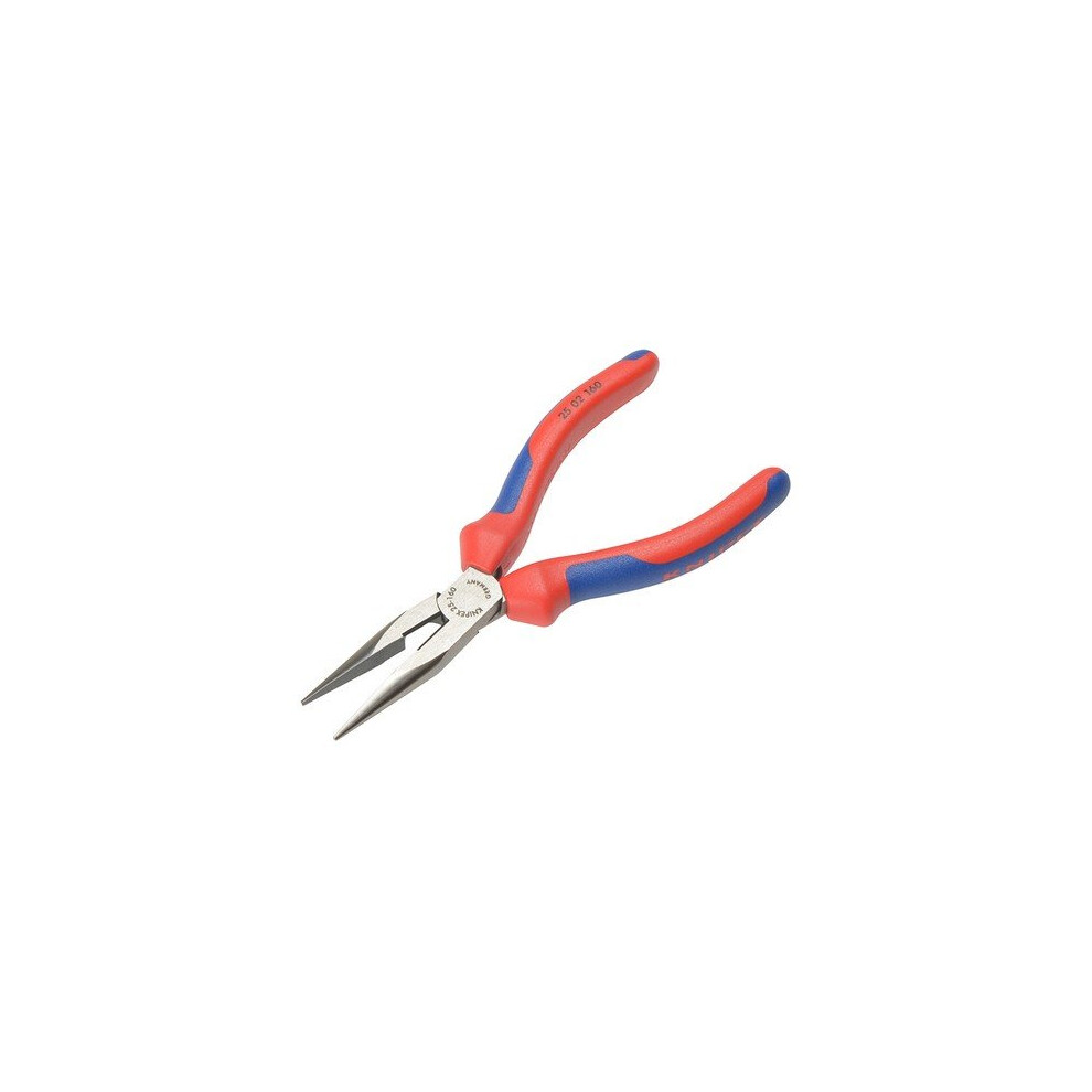 Knipex 25 02 160 SB Snipe Nose Side Cutting Pliers (Radio) Multi-Component Grip 160mm (6.1/4in)