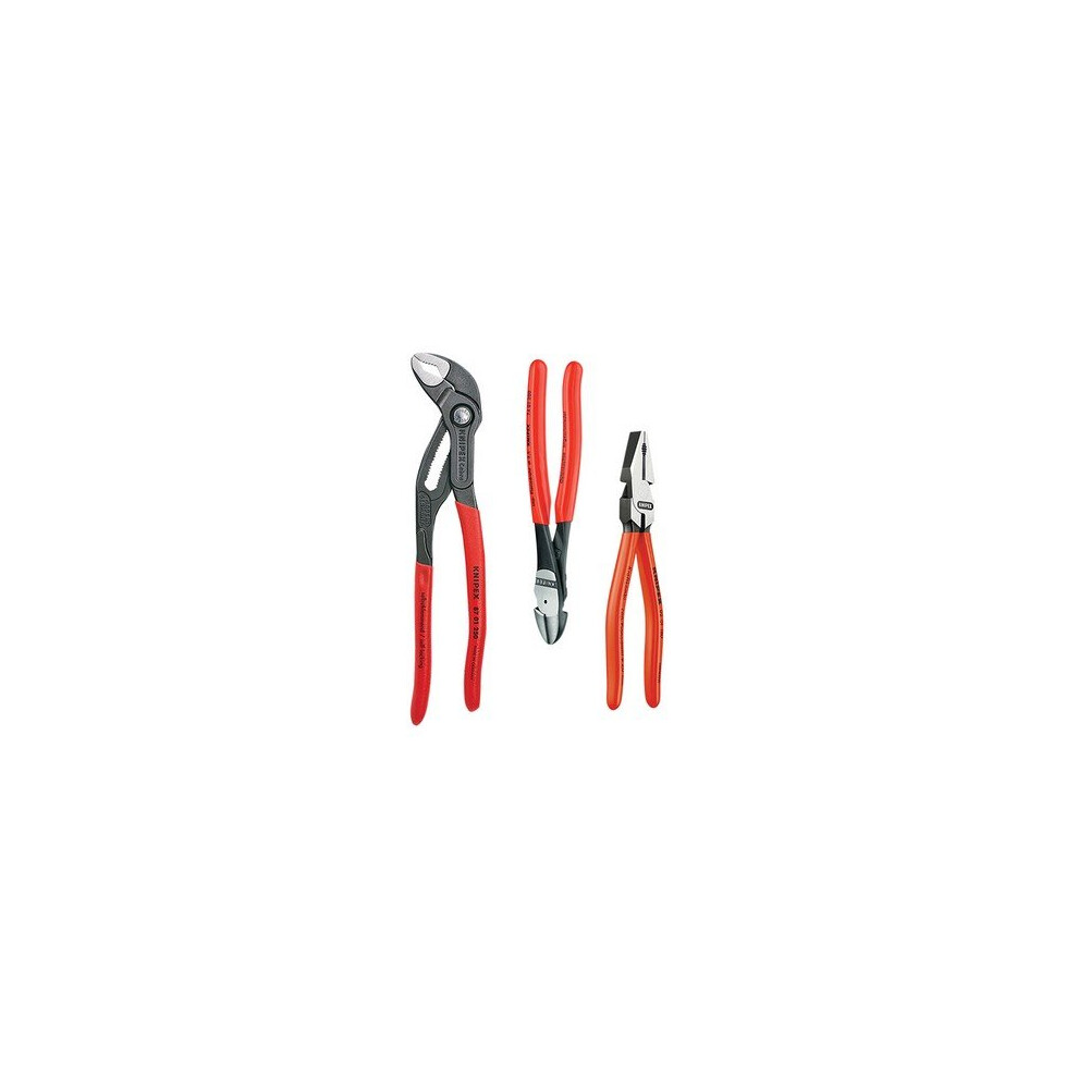 Knipex 00 20 10 Power Pack High Leverage Plier Set 3 Piece