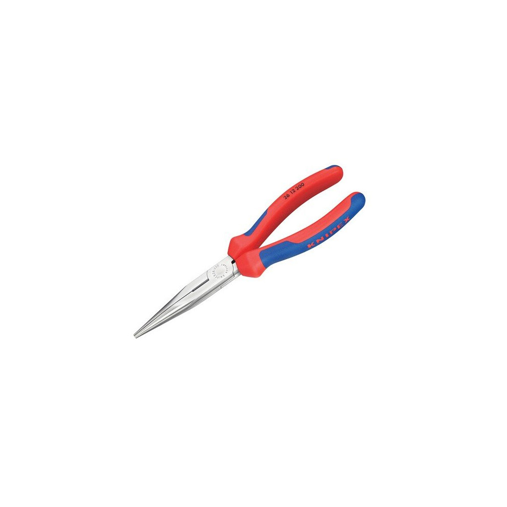 Knipex 26 12 200 SB Long Snipe Nose Side Cutting Pliers Multi-Component Grip 200mm (8in)