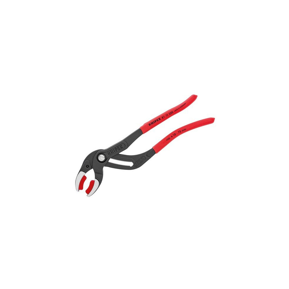 Knipex 81 11 250 SB Plastic Pipe Grip Pliers Plastic Jaws Black 250mm - 75mm Capacity