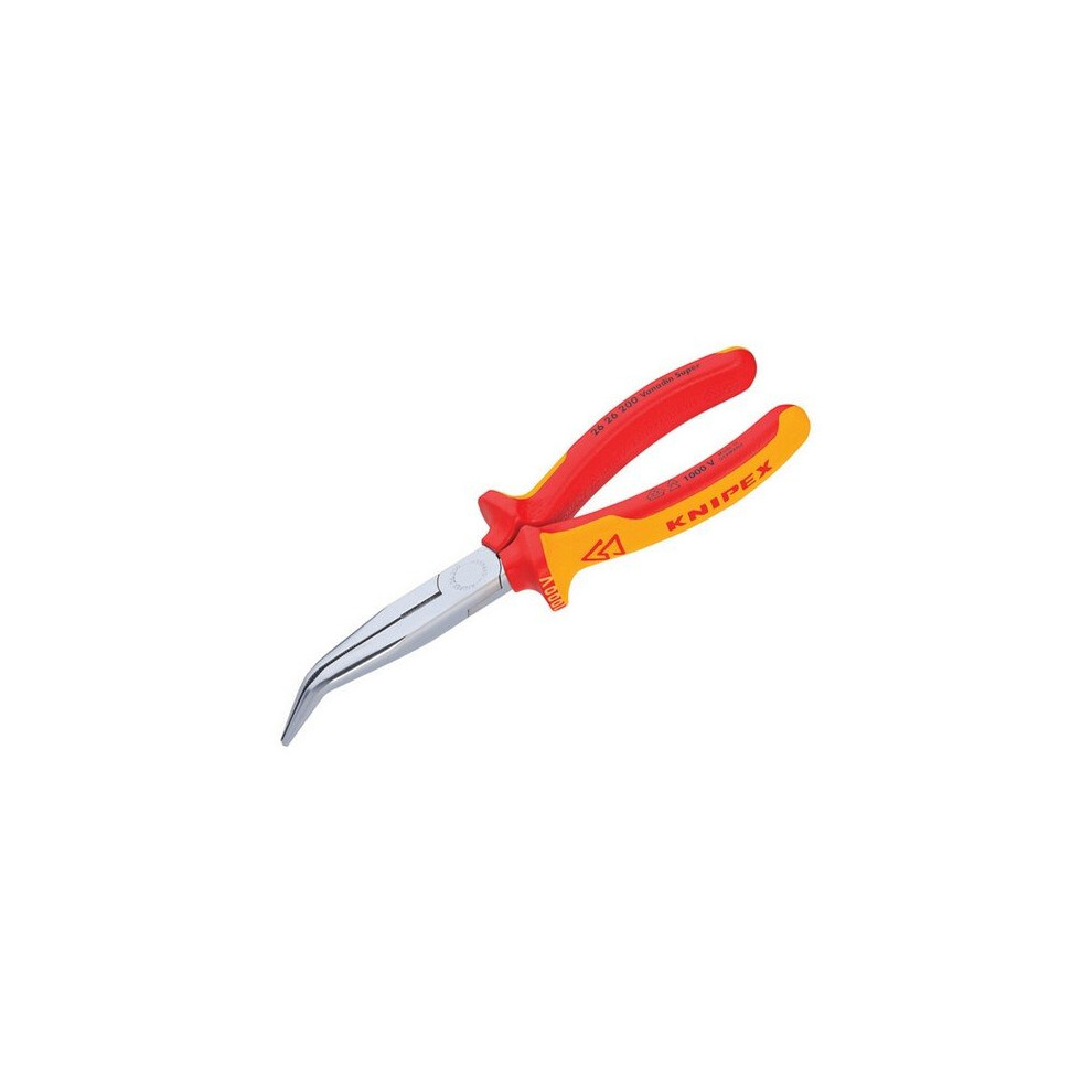 Knipex 26 26 200 SB VDE Long Bent Snipe Nose Side Cutting Pliers 200mm