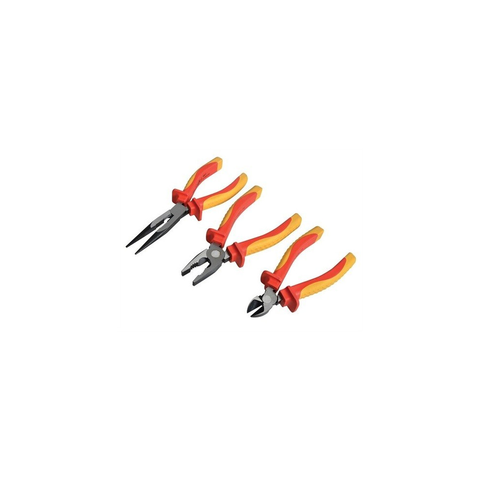 Faithfull FAIPLVDESET VDE Plier Set With Pouch 3 Piece