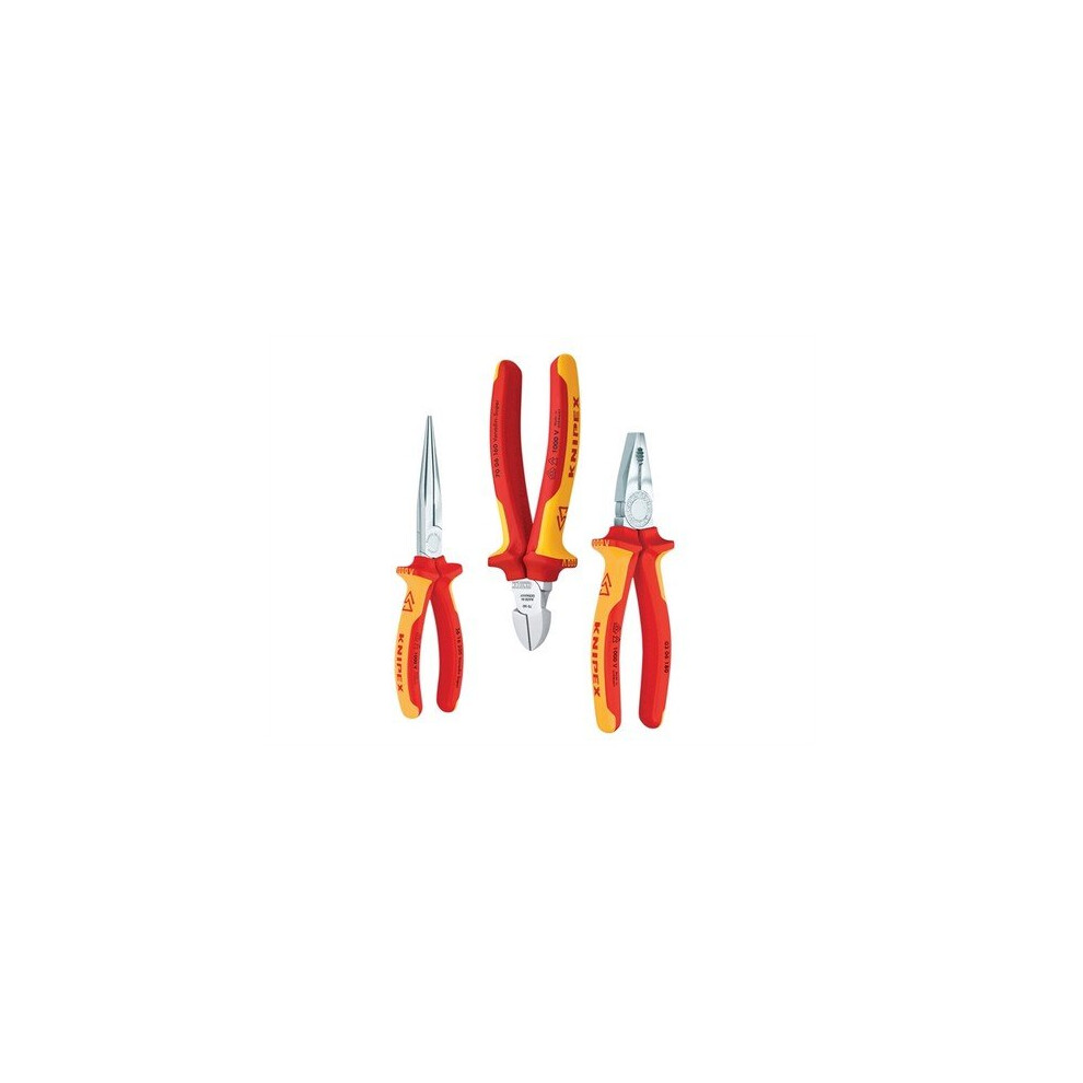 Knipex 00 20 12 Elektro VDE Plier Set 3 Piece