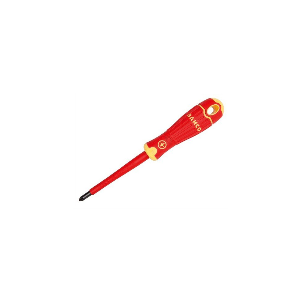 Bahco B142.001.080 BAHCOFIT Insulated Screwdriver Pozidriv Tip PZ1 x 80mm