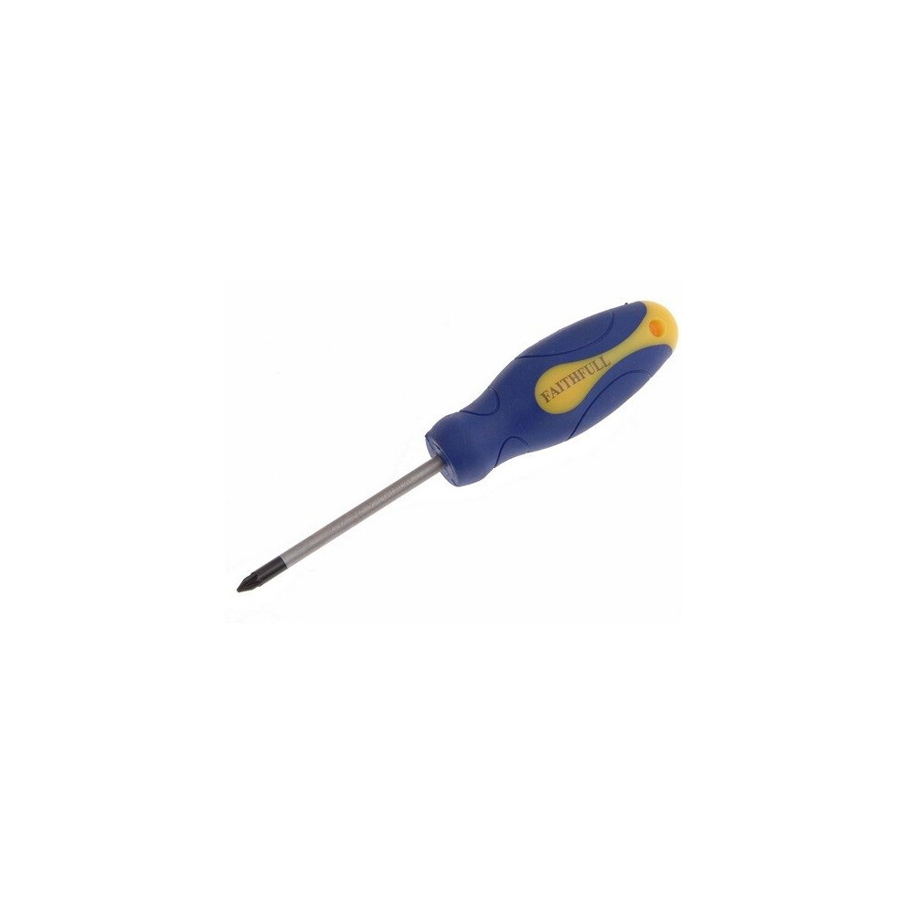 Faithfull FAISDPZ1 Soft-Grip Screwdriver Pozidriv Tip PZ1 x 75mm