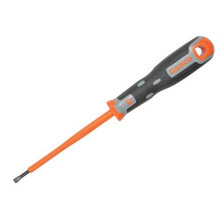 Bahco 033.040.100 Tekno+ VDE Screwdriver Slotted Tip 4.0mm x 100mm