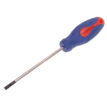 Faithfull FAISDP100 Soft-Grip Screwdriver Slotted Parallel Tip 4mm x 100mm