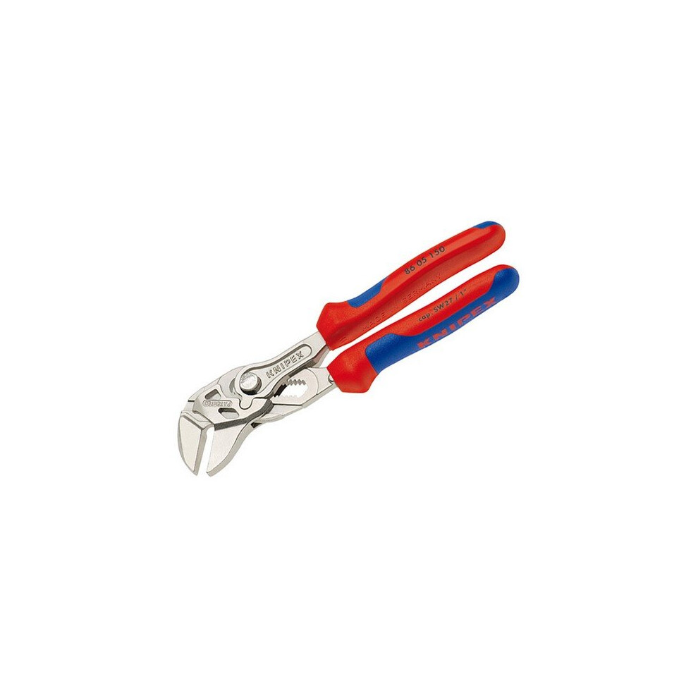 Knipex 86 05 150 SB Plier Wrench Multi-Component Grip 150mm - 27mm Capacity