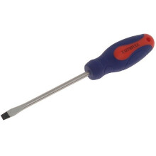 Faithfull FAISDF125 Soft-Grip Screwdriver Slotted Flared Tip 6.5mm x 125mm