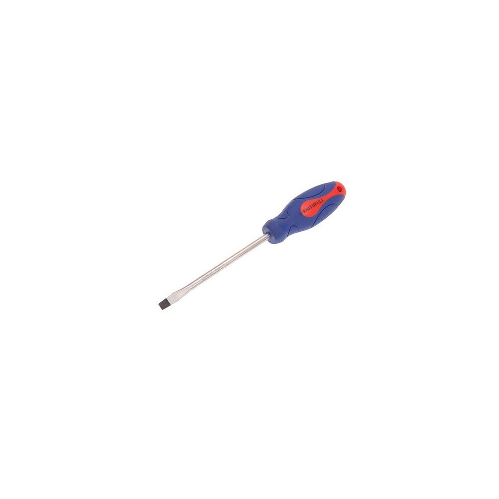 Faithfull FAISDF150 Soft-Grip Screwdriver Slotted Flared Tip 8mm x 150mm-image-OPC-PMTNJ7-NEW