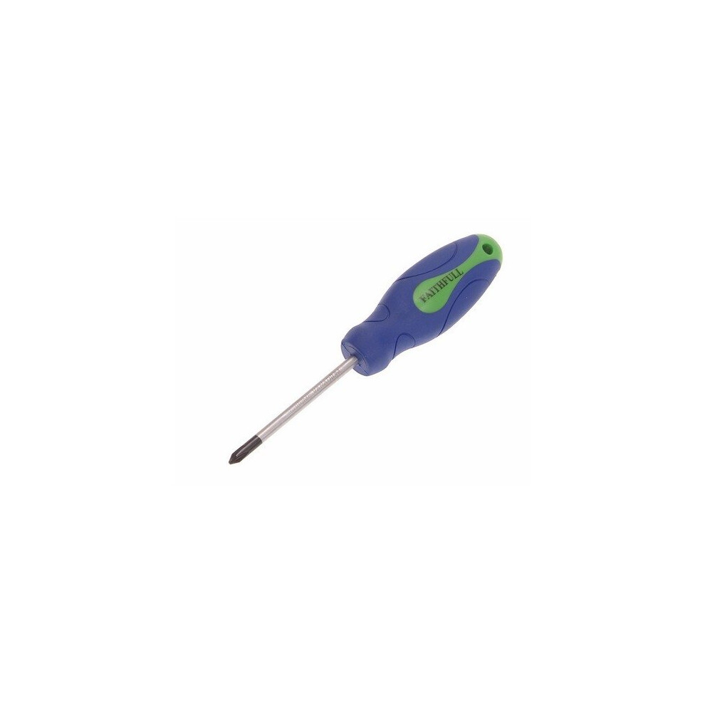 Faithfull FAISDPH1 Soft-Grip Screwdriver Phillips Tip PH1 x 75mm
