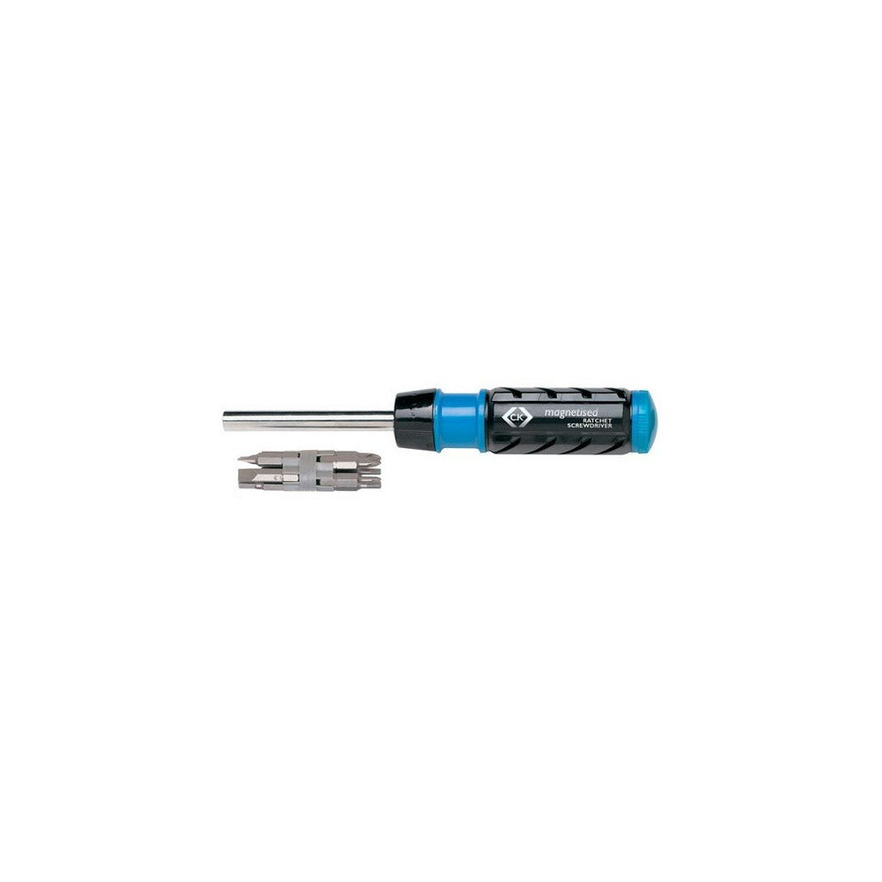 CK T4829D Hi-torque Ratchet Screwdriver And Bit Set 11 Piece