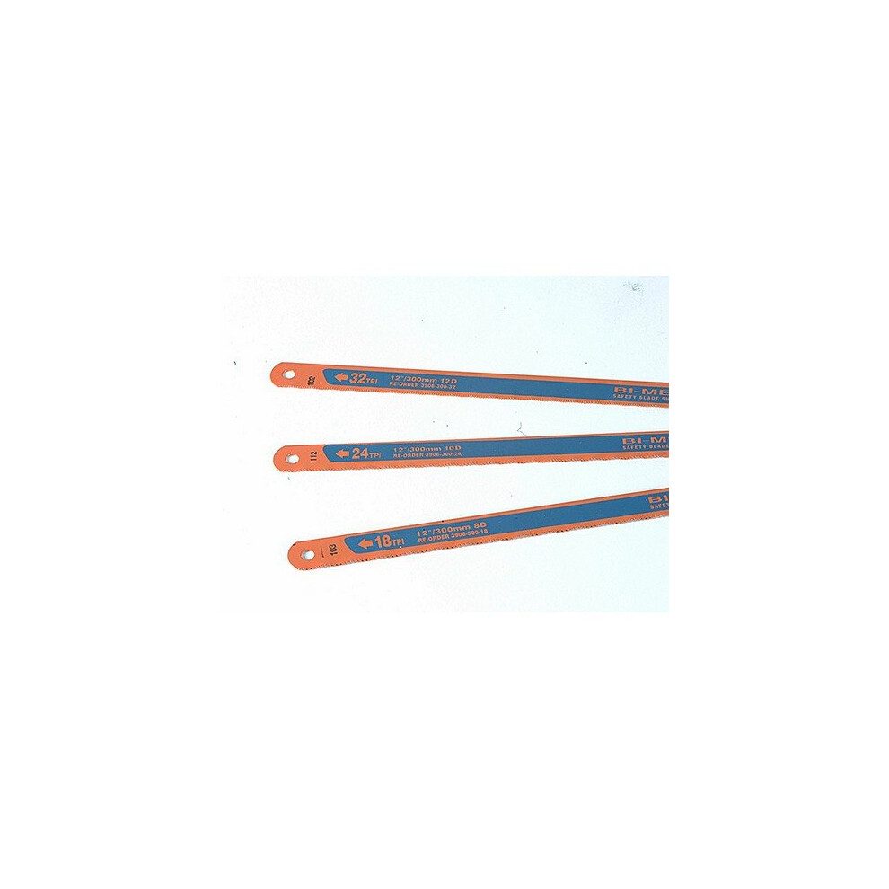 Bahco 3906-300-3P Sandflex Hacksaw Blades 300mm 12in Pack 3 (18, 24 & 32tpi)