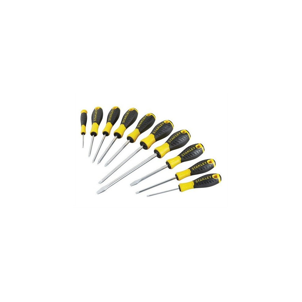 Stanley Tools STHT0-60211 Essential Screwdriver Set of 10 PH/SL/PZ-image-OPC-PMTNZ7-NEW