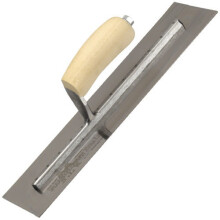 Marshalltown MXS64 Finishing Trowel Carbon Steel 14" x 4" Shaped Wooden Handle