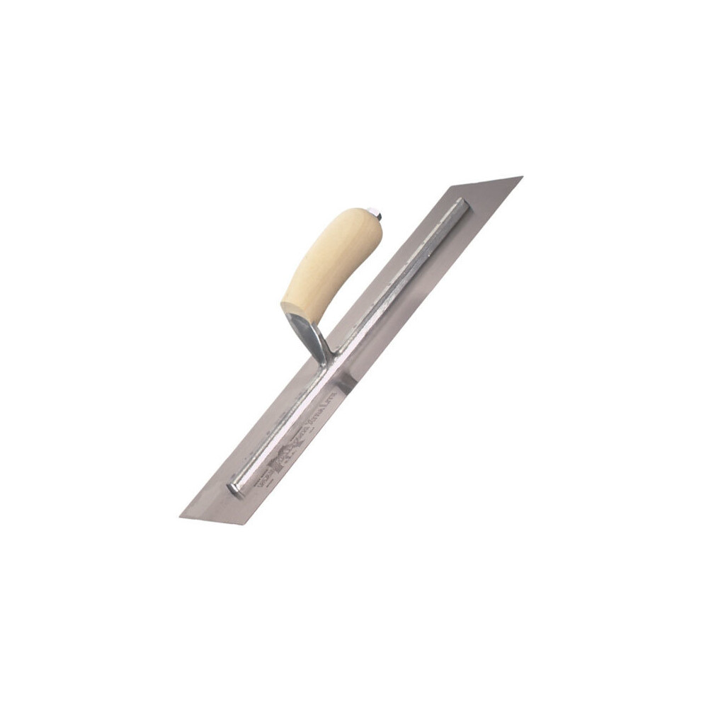 Marshalltown Mxs66 Finishing Trowel Carbon Steel 16" X 4" Shaped Wooden Handle