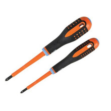 Bahco Juego de 2 destornilladores ERGO para instalaciones eléctricas, 175 g - BE-9890S