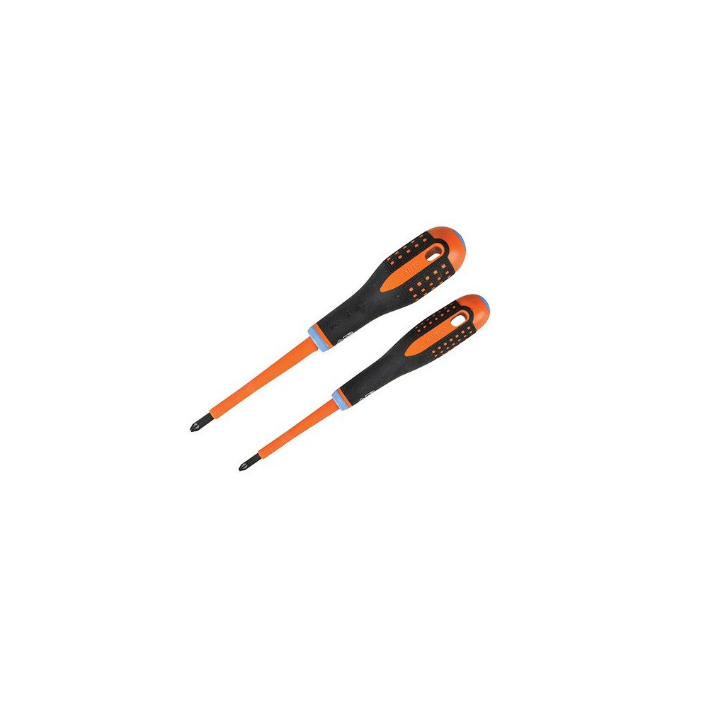 Bahco Be-9890S Insulated Ergo Combi Screwdriver Twin Pack Pz1/Sl5 & Pz2/Sl6