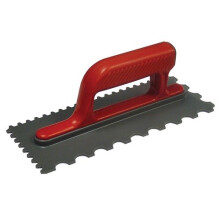Faithfull FAISGTNOTP Notched Trowel Round 4mm & 7mm Plastic Handle 11 x 4.1/2in