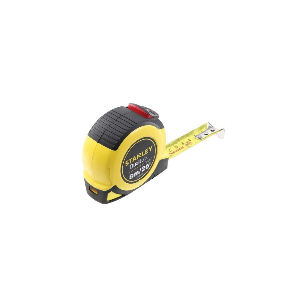 Stanley Tools STA036807 Dual Lock Tylon Pocket Tape 8m/26ft (Width 25mm)