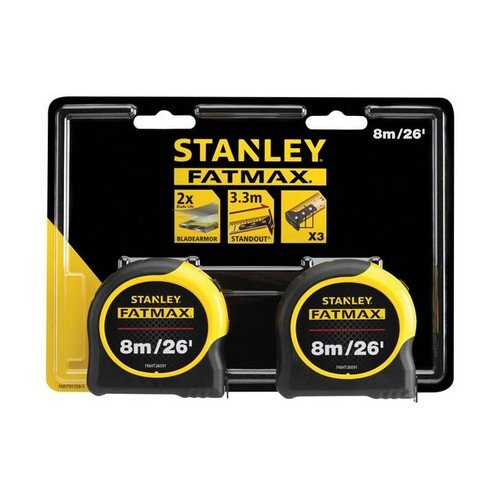 STANLEY Stanley Tools FMHT81558-5 FatMax Classic Tape Twin Pack 8m/26ft (Width 32mm)