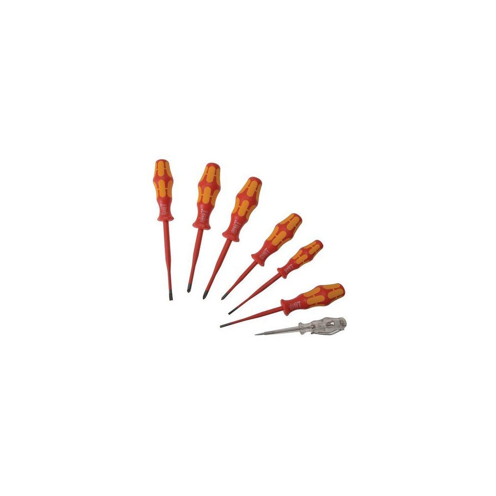 Wera 006480 Kraftform Plus VDE Slimline Screwdriver Set 7 Piece