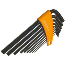 Faithfull FAIHKS9ML Hexagon Key Long Arm Set of 9 Metric (1.5-10mm)