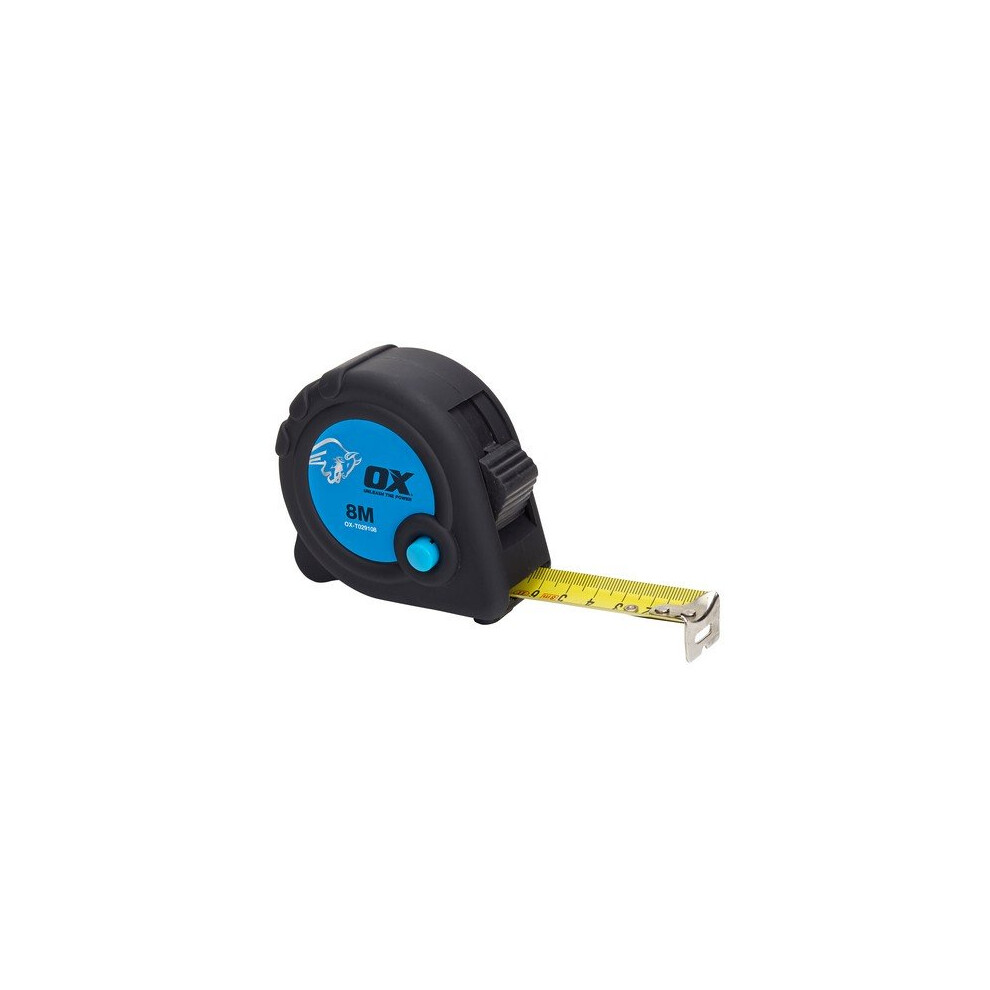 OX T029108 Trade 8m Tape Measure 8 Metre Metric Only