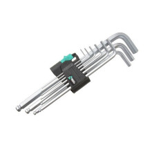 Wera 073391 Hex-Plus Key Set Chrome Plated Ball Point Metric Set of 9 (1.5-10mm)